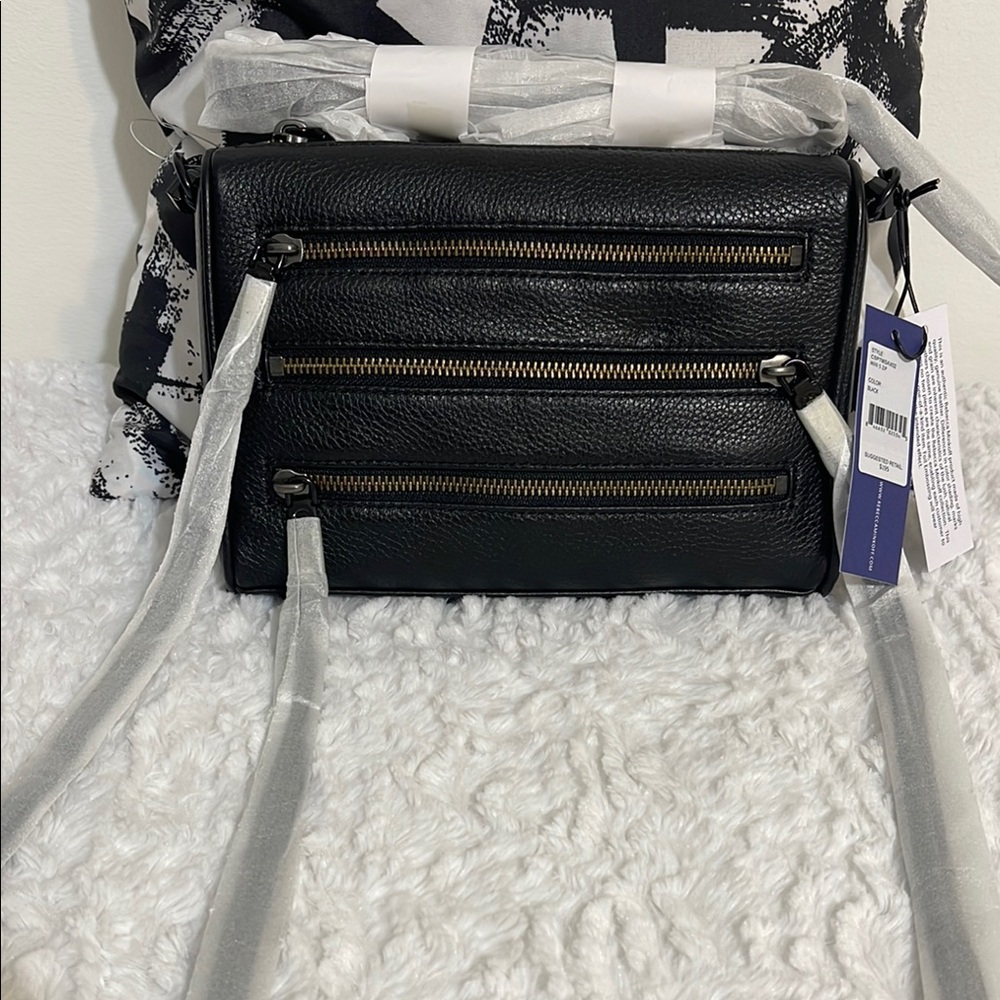 Black Leather Crossbody Bag